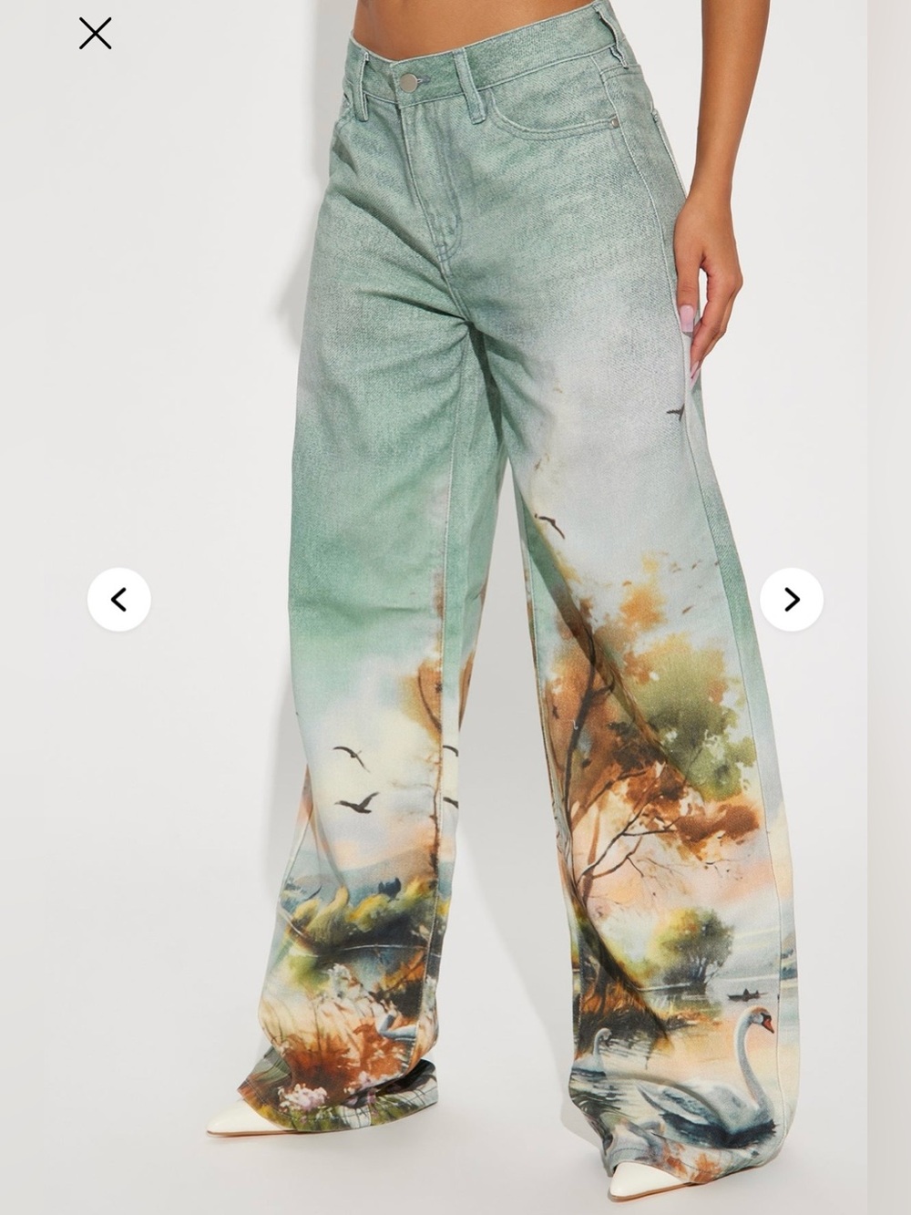 Fashion Nova Serene Scene Wide-Leg Jeans in light blue - 100% Cotton - size 13